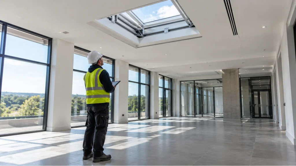 How are aovs and mechanical smoke systems commissioned